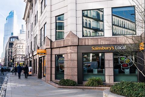Sainsbury's has opened its first 'food on the go' store in London.